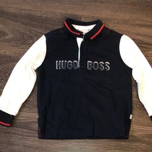 Hugo Boss Kids Polo in Dark Blue and White
